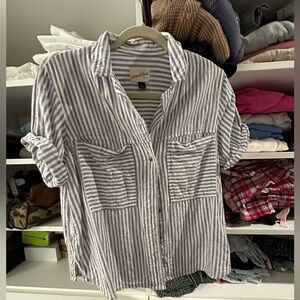 Women’s button down short sleeved shirt